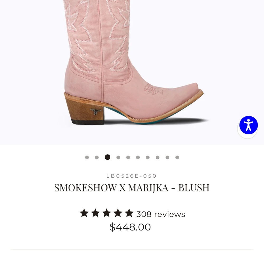 Lane blush pink cowboy boots - Picture 11 of 15